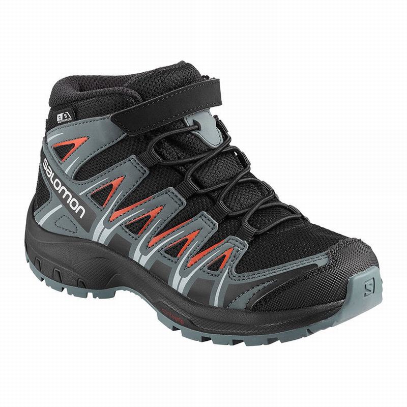 Buty Trekkingowe Dziecięce Salomon XA PRO 3D MID CSWP K - Czarne / Różowe - Polska (153-LJAWUM)